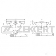 Тормозные колодки дисковые, комплект ZEKKERT BS-2149 1275147989 W6 BVU