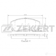 Тормозные колодки дисковые, комплект ZEKKERT EJO 68 1275147829 BS-2134