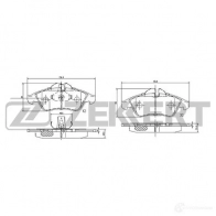 Тормозные колодки дисковые, комплект ZEKKERT 4316378 BS-2123 I XGSV