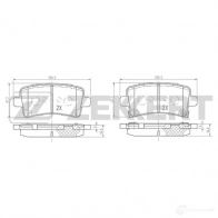 Тормозные колодки дисковые, комплект ZEKKERT NL69AN T Opel Insignia (A) 1 Универсал Кантри 2.0 CDTi (47) 131 л.с. 2008 – 2017 BS-2112