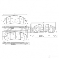 Тормозные колодки дисковые, комплект ZEKKERT BS-2108 1384058016 CZ91 Y