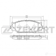 Тормозные колодки дисковые, комплект ZEKKERT Lexus IS (XE20) 2 Седан 2.5 250 (GSE20) 215 л.с. 2010 – 2013 MT234 R BS-2092