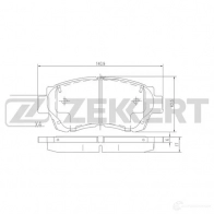 Тормозные колодки дисковые, комплект ZEKKERT E612 5I 1275146919 BS-2080