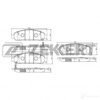 Тормозные колодки дисковые, комплект ZEKKERT 4 3X83E 1275146911 BS-2078
