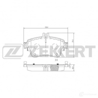 Тормозные колодки дисковые, комплект ZEKKERT 1275146863 BS-2073 N HM0O7