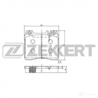 Тормозные колодки дисковые, комплект ZEKKERT 8EGIQ D BS-2071 1275146805