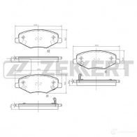 Тормозные колодки дисковые, комплект ZEKKERT 1415609982 BS-1971 ORHU1 E9