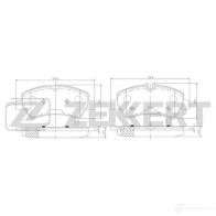Тормозные колодки дисковые, комплект ZEKKERT BS-1967 FP18JI M 1275146333