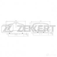 Тормозные колодки дисковые, комплект ZEKKERT BS-1964 1275146305 Y BH4B