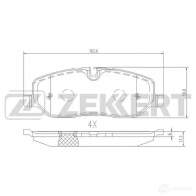 Тормозные колодки дисковые, комплект ZEKKERT 70AQ KVU BS-1963 1275146301