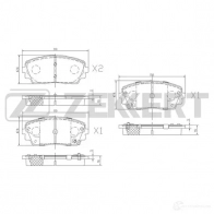 Тормозные колодки дисковые, комплект ZEKKERT 8 F4KBR BS-1956 1275146203