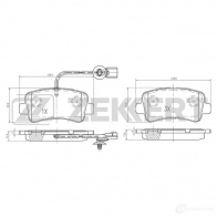 Тормозные колодки дисковые, комплект ZEKKERT 2G 4BCH Renault Master (EV) 3 Кабина с шасси 2.3 dCi 135 FWD 136 л.с. 2014 – наст. время BS-1949