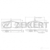 Тормозные колодки дисковые, комплект ZEKKERT 0P 1PJ BS-1943 1275146043