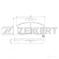 Тормозные колодки дисковые, комплект ZEKKERT F 5PKE 4316367 BS-1927