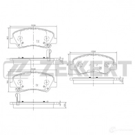 Тормозные колодки дисковые, комплект ZEKKERT BS-1910 4316362 CK2 GOD8