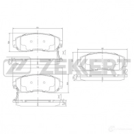 Тормозные колодки дисковые, комплект ZEKKERT 1275145923 BS-1882 1LM3 8FL