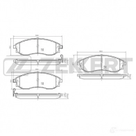 Тормозные колодки дисковые, комплект ZEKKERT 1275145667 SC QMS BS-1871