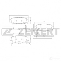 Тормозные колодки дисковые, комплект ZEKKERT BS-1862 1297391219 EV 10ZX1