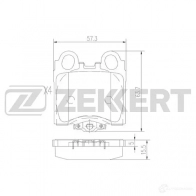 Тормозные колодки дисковые, комплект ZEKKERT L33 KRH 1275145491 BS-1861