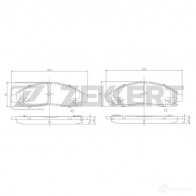 Тормозные колодки дисковые, комплект ZEKKERT BS-1856 HJGB T Great Wall Wingle 5 Пикап 2.0 D 4x4 150 л.с. 2012 – наст. время