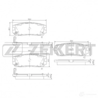 Тормозные колодки дисковые, комплект ZEKKERT BS-1853 4316358 JW LV7