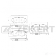 Тормозные колодки дисковые, комплект ZEKKERT 1439902328 BS-1838 5B4E G5