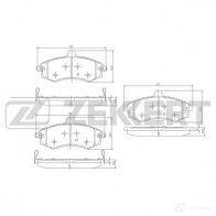 Тормозные колодки дисковые, комплект ZEKKERT 4316348 TRC VQ BS-1798