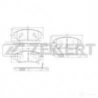 Тормозные колодки дисковые, комплект ZEKKERT SPRTB L 4316339 BS-1777