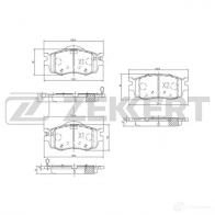 Тормозные колодки дисковые, комплект ZEKKERT 4316338 BS-1776 3 FJPG