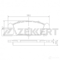 Тормозные колодки дисковые, комплект ZEKKERT BS-1769 346 FVFV 1439902317