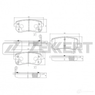 Тормозные колодки дисковые, комплект ZEKKERT BS-1759 4316333 B 5U73F