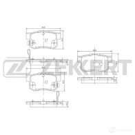 Тормозные колодки дисковые, комплект ZEKKERT Honda Civic 7 (ES, ET) Седан 1.7 (EU3) 116 л.с. 2001 – 2005 BS-1720 KOVJ 63I
