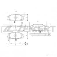 Тормозные колодки дисковые, комплект ZEKKERT N 7S1IMI BS-1705 4316323