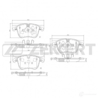 Тормозные колодки дисковые, комплект ZEKKERT BS-1694 FM83 3F 1437995507