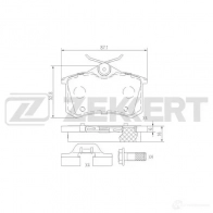 Тормозные колодки дисковые, комплект ZEKKERT BS-1690 Volkswagen T-Cross (MQB) 1 Кроссовер 1.0 TSI 110 л.с. 2020 – наст. время XNRE CXE