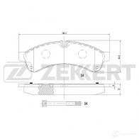 Тормозные колодки дисковые, комплект ZEKKERT 1437995662 BS-1689 D VSSWU