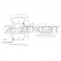 Тормозные колодки дисковые, комплект ZEKKERT DMH1 3 Ford Transit 7 (FA) Фургон 2.2 TDCi 130 л.с. 2006 – 2014 BS-1682