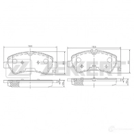 Тормозные колодки дисковые, комплект ZEKKERT Ford Transit Custom 1 (V362) Автобус 2.2 TDCi 155 л.с. 2012 – наст. время DNB2TM S BS-1566