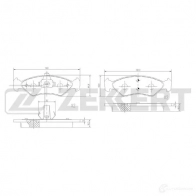 Тормозные колодки дисковые, комплект ZEKKERT BS-1561 1439902298 ILHN H6