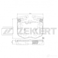 Тормозные колодки дисковые, комплект ZEKKERT 4ZC NMYP Bmw 6 Gran Turismo (G32) 4 Хэтчбек 3.0 640 d xDrive 320 л.с. 2017 – наст. время BS-1530