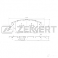Тормозные колодки дисковые, комплект ZEKKERT B U33CCV 1439902288 BS-1529