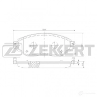Тормозные колодки дисковые, комплект ZEKKERT 9U IGM4 1437995573 BS-1523
