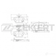 Тормозные колодки дисковые, комплект ZEKKERT EF8D D 1439902283 BS-1520