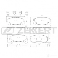 Тормозные колодки дисковые, комплект ZEKKERT 1439902279 BS-1514 3 OTM6L