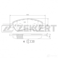 Тормозные колодки дисковые, комплект ZEKKERT Peugeot Boxer 3 (250) Автобус 2.2 HDi 130 131 л.с. 2011 – наст. время T P81CJP BS-1470