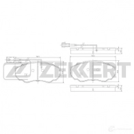 Тормозные колодки дисковые, комплект ZEKKERT 4ZXV P BS-1460 4316302