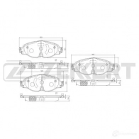 Тормозные колодки дисковые, комплект ZEKKERT BS-1427 Volkswagen Arteon (3H7) 1 Хэтчбек 2.0 TDI 150 л.с. 2017 – наст. время Y JIB1