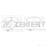 Тормозные колодки дисковые, комплект ZEKKERT BS-1398 49 D7WH0 1439902261