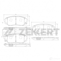 Тормозные колодки дисковые, комплект ZEKKERT 1437995591 BS-1382 YGM 91