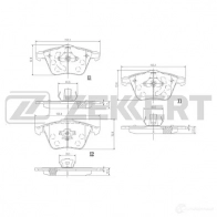 Тормозные колодки дисковые, комплект ZEKKERT 6 FATZ BS-1377 1437995558